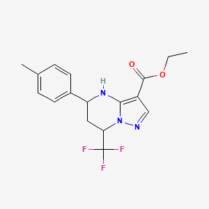 Ethyl 5-(P-tolyl)-7-(trifluoromethyl)-4,5,6,7-tetrahydropyrazolo[1,5-A]pyrimidine-3-carboxylate