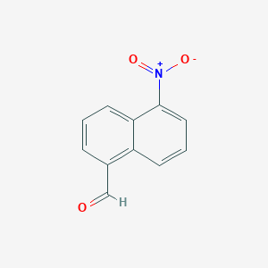 molecular formula C11H7NO3 B13090104 5-Nitro-1-naphthaldehyde CAS No. 6639-35-6