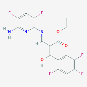 Ethyl 3-((6-amino-3,5-difluoropyridin-2-yl)amino)-2-(2,4,5-trifluorobenzoyl)acrylate