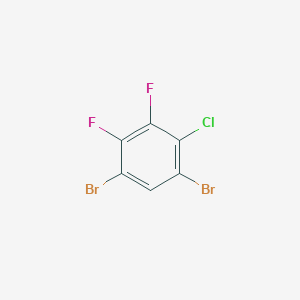 molecular formula C6HBr2ClF2 B13090162 1-Chloro-4,6-dibromo-2,3-difluorobenzene CAS No. 1160574-25-3