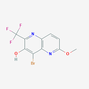 4-Bromo-6-methoxy-2-(trifluoromethyl)-1,5-naphthyridin-3-ol