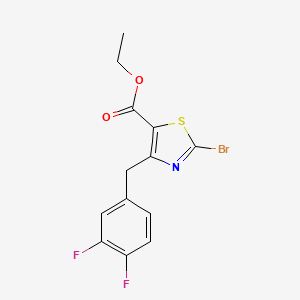 Ethyl 2-bromo-4-(3,4-difluorobenzyl)thiazole-5-carboxylate