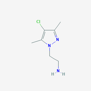 molecular formula C7H12ClN3 B1309019 2-(4-chloro-3,5-dimethyl-1H-pyrazol-1-yl)ethanamine CAS No. 925634-46-4