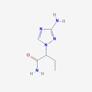 molecular formula C6H11N5O B13090209 2-(3-Amino-1H-1,2,4-triazol-1-yl)butanamide 