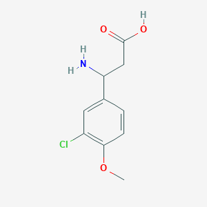 molecular formula C10H12ClNO3 B1309022 3-氨基-3-(3-氯-4-甲氧基苯基)丙酸 CAS No. 773125-23-8