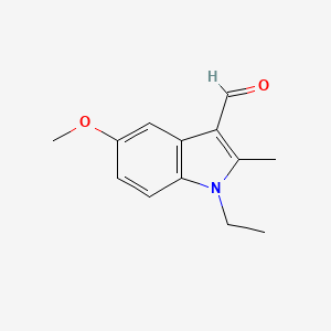 molecular formula C13H15NO2 B1309026 1-Ethyl-5-methoxy-2-methyl-1H-indole-3-carbaldehyde CAS No. 36149-66-3