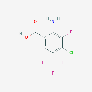 2-Amino-4-chloro-3-fluoro-5-(trifluoromethyl)benzoic acid