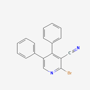 molecular formula C18H11BrN2 B13090271 2-Bromo-4,5-diphenylnicotinonitrile 