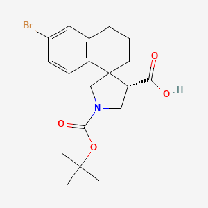 (4'S)-6-Bromo-1'-(tert-butoxycarbonyl)-3,4-dihydro-2H-spiro[naphthalene-1,3'-pyrrolidine]-4'-carboxylic acid