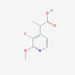 molecular formula C9H10FNO3 B13090316 2-(3-Fluoro-2-methoxypyridin-4-yl)propanoic acid 