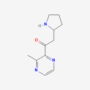 1-(3-Methylpyrazin-2-yl)-2-(pyrrolidin-2-yl)ethan-1-one