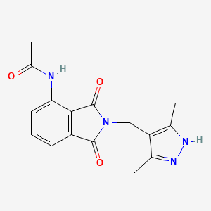 N-(2-((3,5-Dimethyl-1H-pyrazol-4-yl)methyl)-1,3-dioxoisoindolin-4-yl)acetamide