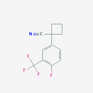 1-(4-Fluoro-3-(trifluoromethyl)phenyl)cyclobutanecarbonitrile