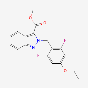 molecular formula C18H16F2N2O3 B13090354 Methyl 2-(4-ethoxy-2,6-difluorobenzyl)-2H-indazole-3-carboxylate 