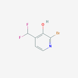 molecular formula C6H4BrF2NO B13090381 2-Bromo-4-(difluoromethyl)pyridin-3-ol 