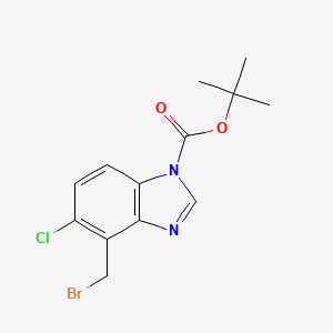 tert-Butyl 4-(bromomethyl)-5-chloro-1H-benzo[d]imidazole-1-carboxylate