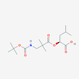 (S)-2-((3-((tert-Butoxycarbonyl)amino)-2,2-dimethylpropanoyl)oxy)-4-methylpentanoicacid