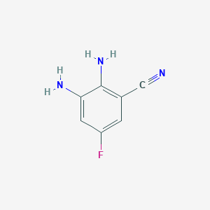 molecular formula C7H6FN3 B13090495 2,3-Diamino-5-fluorobenzonitrile 