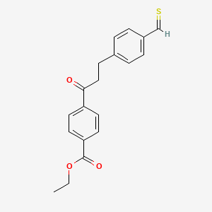 Ethyl 4-[3-(4-methanethioylphenyl)propanoyl]benzoate