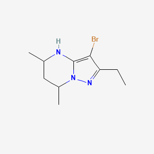 3-Bromo-2-ethyl-5,7-dimethyl-4H,5H,6H,7H-pyrazolo[1,5-a]pyrimidine