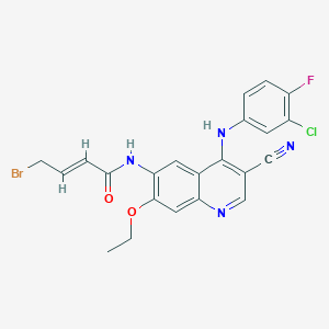 4-Bromo-N-(4-((3-chloro-4-fluorophenyl)amino)-3-cyano-7-ethoxyquinolin-6-yl)but-2-enamide