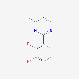 molecular formula C11H8F2N2 B13090580 2-(2,3-Difluorophenyl)-4-methylpyrimidine 