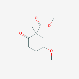 molecular formula C10H14O4 B13090594 Methyl 3-methoxy-1-methyl-6-oxocyclohex-2-enecarboxylate 