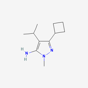 3-Cyclobutyl-1-methyl-4-(propan-2-yl)-1H-pyrazol-5-amine