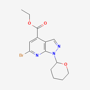 ethyl 6-bromo-1-(tetrahydro-2H-pyran-2-yl)-1H-pyrazolo[3,4-b]pyridine-4-carboxylate