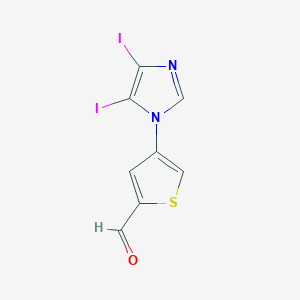 4-(4,5-Diiodo-1H-imidazol-1-yl)thiophene-2-carbaldehyde