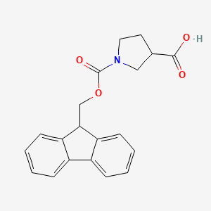 molecular formula C20H19NO4 B1309130 Ácido Fmoc-1-pirrolidina-3-carboxílico CAS No. 885951-89-3