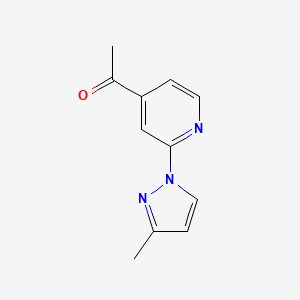 1-[2-(3-Methyl-1H-pyrazol-1-YL)pyridin-4-YL]ethan-1-one