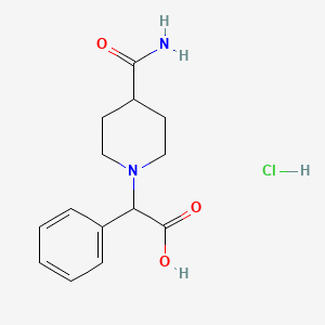 2-(4-Carbamoylpiperidin-1-yl)-2-phenylacetic acid hydrochloride