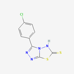 3-(4-chlorophenyl)-5H,6H-[1,2,4]triazolo[3,4-b][1,3,4]thiadiazole-6-thione