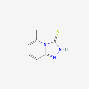 molecular formula C7H7N3S B13091386 5-methyl-2H-[1,2,4]triazolo[4,3-a]pyridine-3-thione CAS No. 4926-22-1