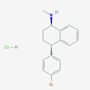 molecular formula C17H19BrClN B130914 (1R,4S)-4-(4-Bromophenyl)-N-methyl-1,2,3,4-tetrahydronaphthalen-1-amine;hydrochloride CAS No. 79836-56-9