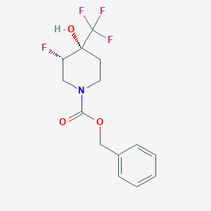 trans-Benzyl 3-fluoro-4-hydroxy-4-(trifluoromethyl)piperidine-1-carboxylate