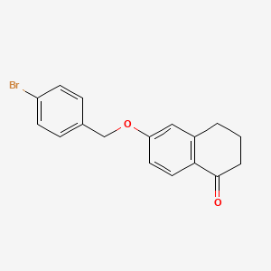 B13091466 6-((4-Bromobenzyl)oxy)-3,4-dihydronaphthalen-1(2H)-one CAS No. 1292102-46-5