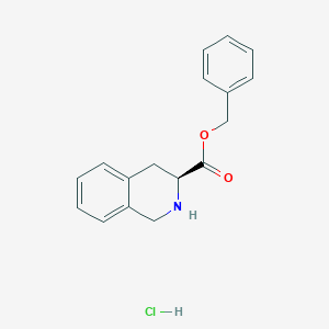 molecular formula C17H18ClNO2 B130915 (s)-Benzyl 1,2,3,4-tetrahydroisoquinoline-3-carboxylate hydrochloride CAS No. 103733-30-8