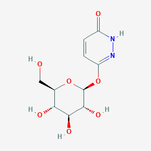 6-(((2S,3R,4S,5S,6R)-3,4,5-Trihydroxy-6-(hydroxymethyl)tetrahydro-2H-pyran-2-yl)oxy)pyridazin-3(2H)-one