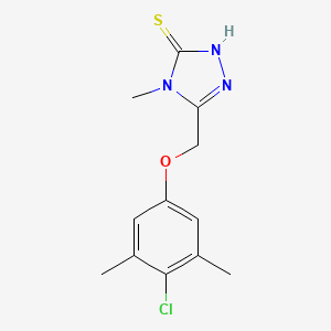 B1309199 5-[(4-chloro-3,5-dimethylphenoxy)methyl]-4-methyl-4H-1,2,4-triazole-3-thiol CAS No. 156867-73-1