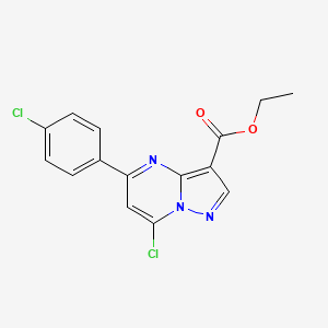 Ethyl 7-chloro-5-(4-chlorophenyl)pyrazolo[1,5-a]pyrimidine-3-carboxylate