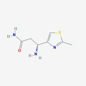 (3R)-3-amino-3-(2-methyl-1,3-thiazol-4-yl)propanamide