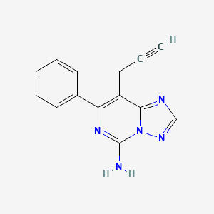 7-Phenyl-8-(prop-2-yn-1-yl)[1,2,4]triazolo[1,5-c]pyrimidin-5-amine