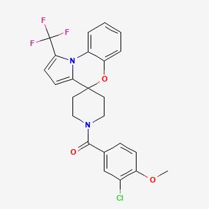 (3-Chloro-4-methoxyphenyl)(1-(trifluoromethyl)spiro[benzo[b]pyrrolo[1,2-d][1,4]oxazine-4,4'-piperidin]-1'-yl)methanone