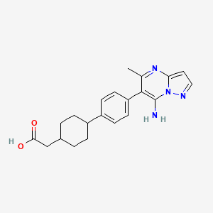 2-((1R,4R)-4-(4-(7-amino-5-methylpyrazolo[1,5-a]pyrimidin-6-yl)phenyl)cyclohexyl)acetic acid