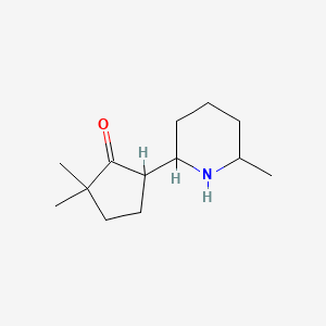 2,2-Dimethyl-5-(6-methylpiperidin-2-yl)cyclopentan-1-one