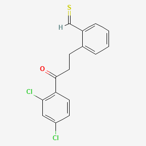 2-[3-(2,4-Dichlorophenyl)-3-oxopropyl]thiobenzaldehyde