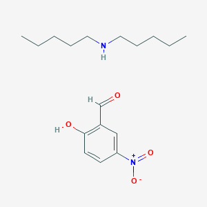 molecular formula C17H28N2O4 B13092324 2-hydroxy-5-nitrobenzaldehyde;N-pentylpentan-1-amine 