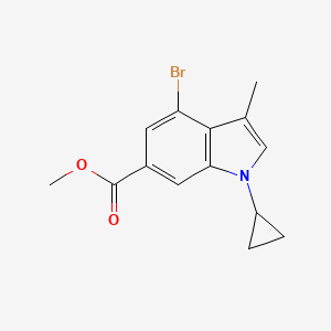 Methyl 4-bromo-1-cyclopropyl-3-methyl-1H-indole-6-carboxylate